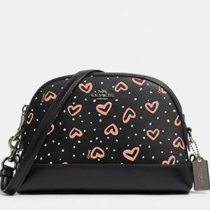Coach Dome Crossbody in Crayon Hearts Print